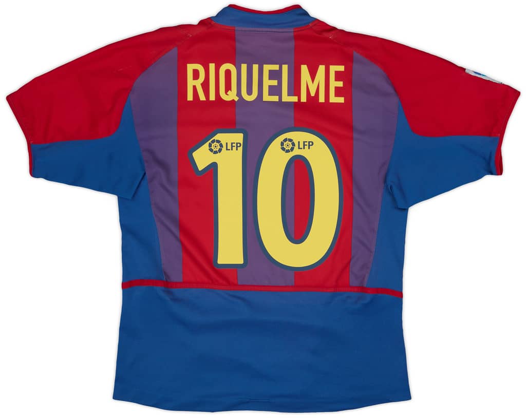 2002-03 Barcelona Home Shirt Riquelme #10 - 5/10 - (S)