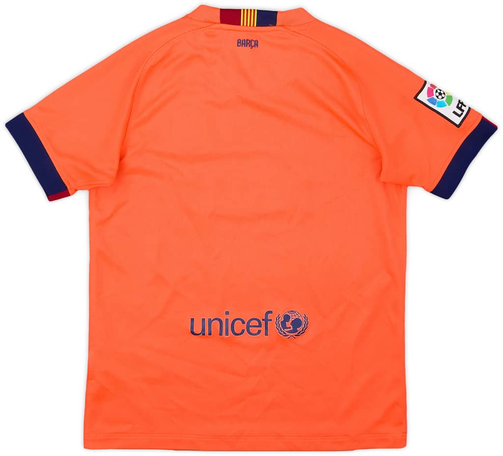 2014-15 Barcelona Away Shirt - 7/10 - (M.Boys)
