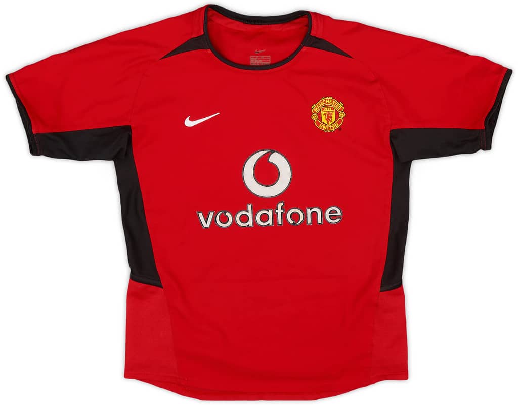 2002-04 Manchester United Home Shirt - 7/10 - (S.Boys)