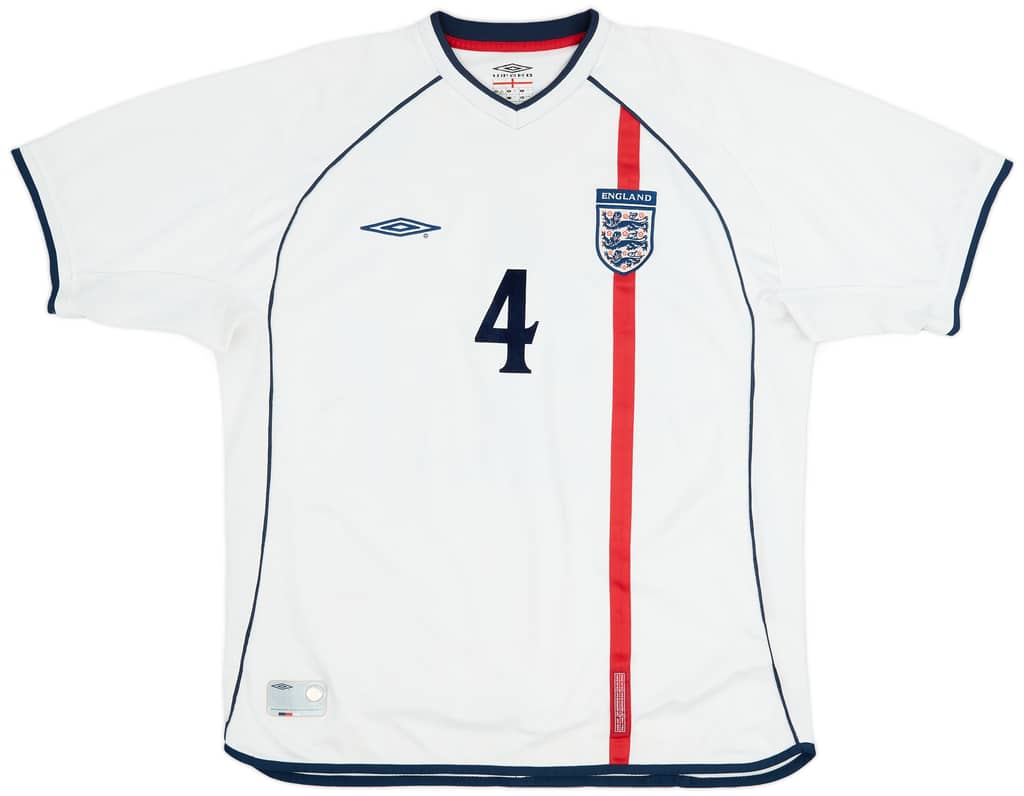 2001-03 England Home Shirt Gerrard #4 - 7/10 - (XL)