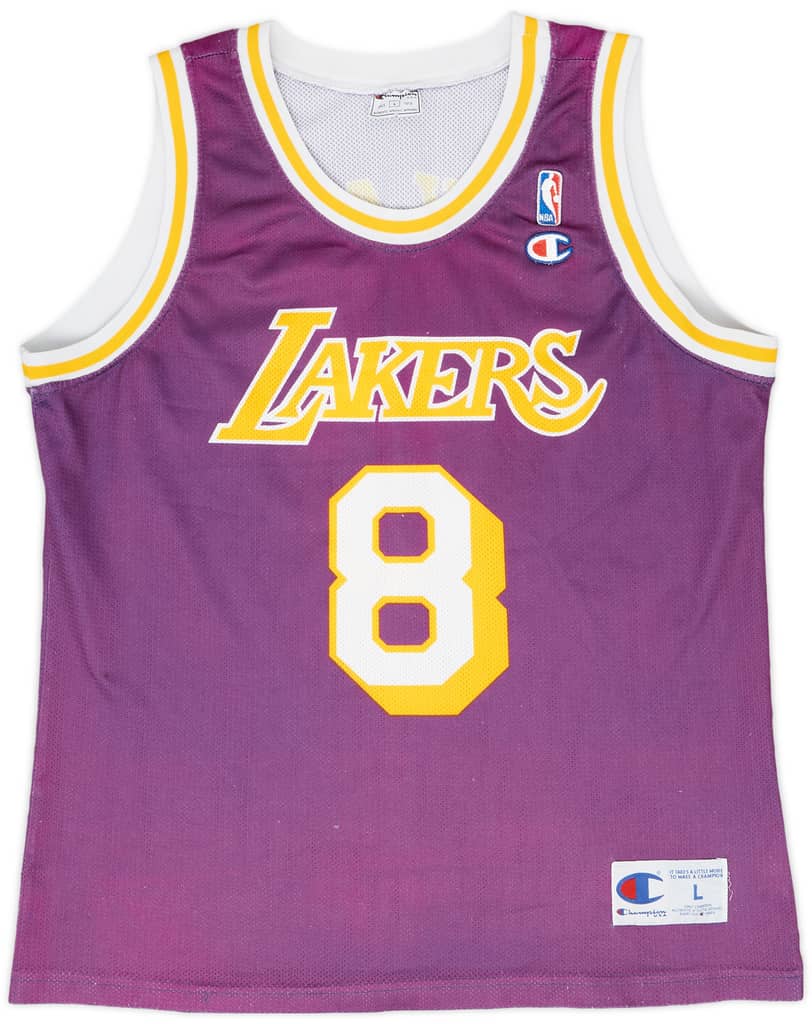 1996-99 LA Lakers Bryant #8 Champion Away Jersey - 5/10 - (L)