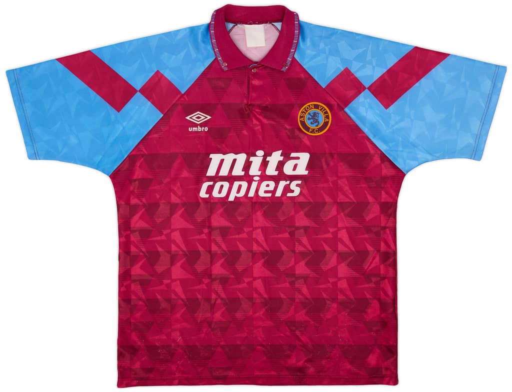 1990-92 Aston Villa Home Shirt - 8/10 - (L)