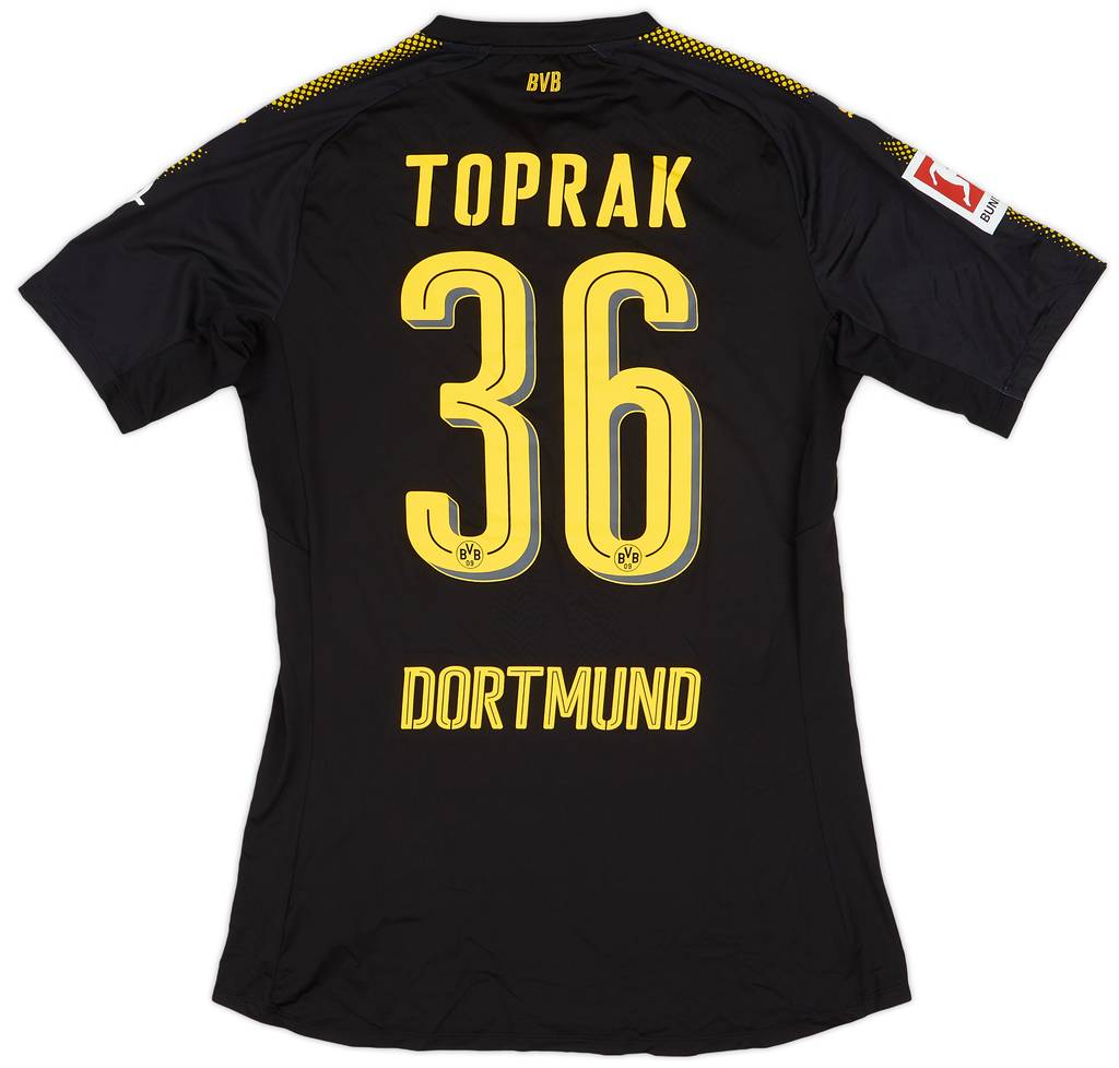 2017-18 Borussia Dortmund Match Issue Away Shirt Toprak #36