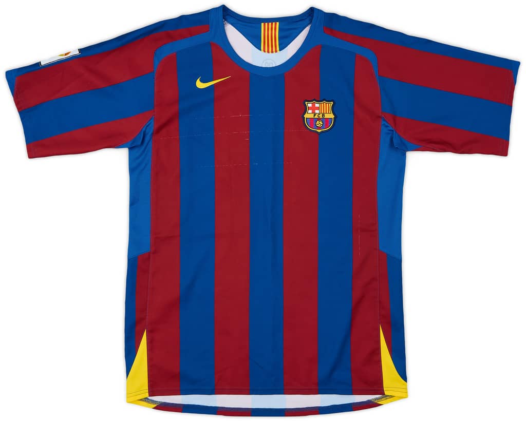 2005-06 Barcelona Home Shirt - 7/10 - (XL.Boys)