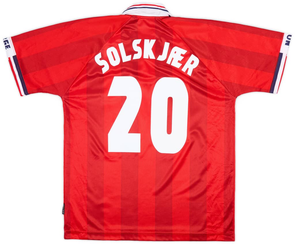 1998-00 Norway Home Shirt Solskjaer #20 - 8/10 - (XL)