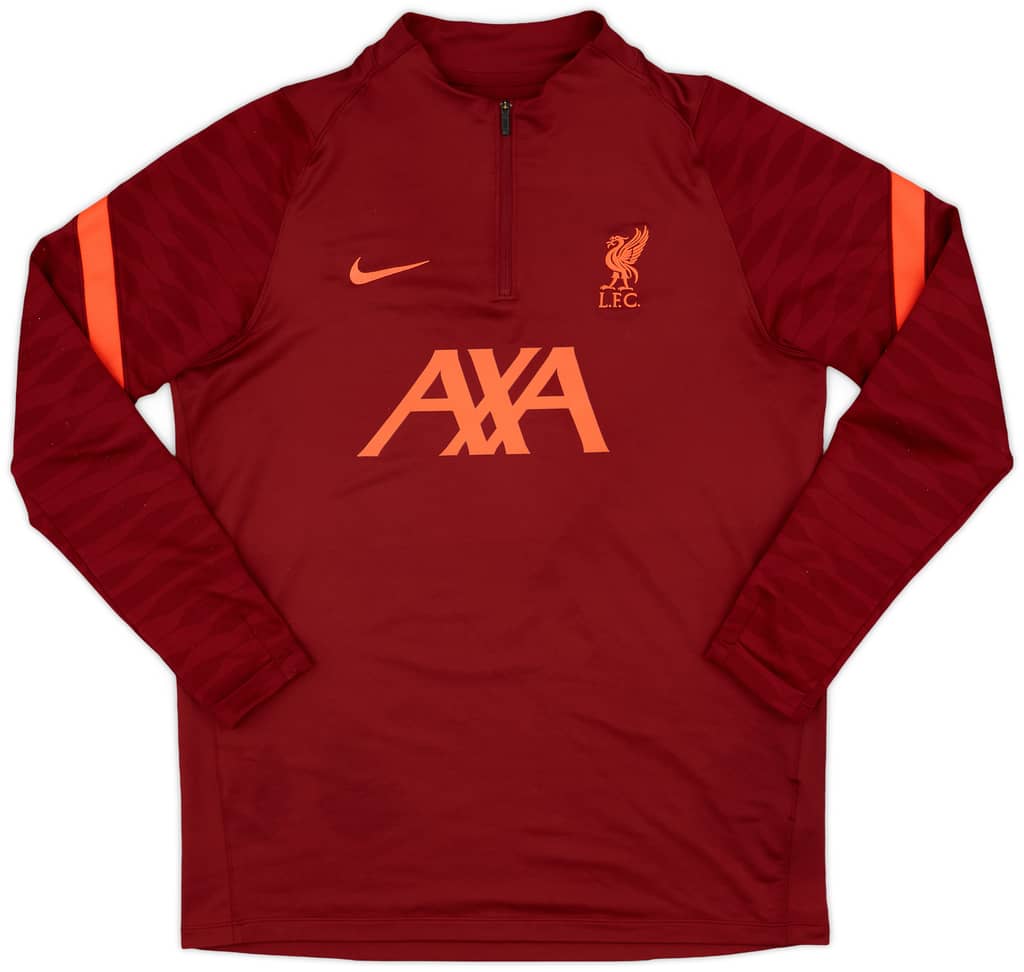 2021-22 Liverpool Nike 1/4 Zip Drill Top - 8/10 - (L)