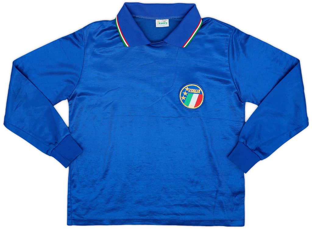 1986-91 Italy Home L/S Shirt - 9/10 - (S)