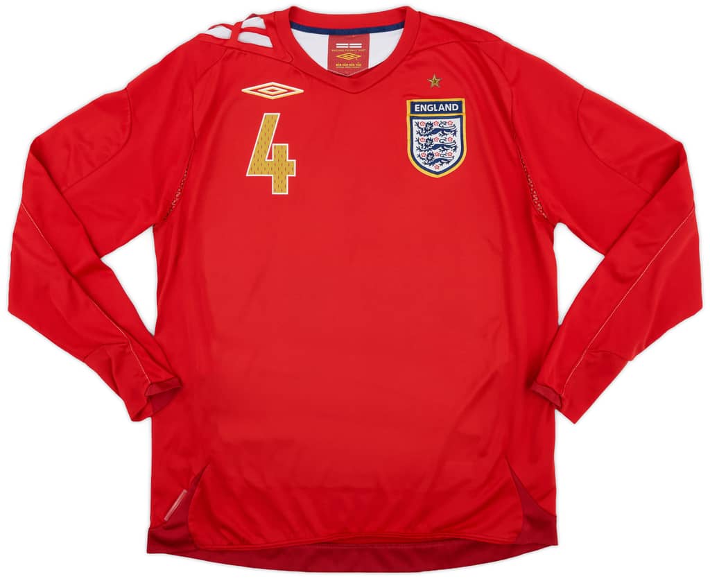 2006-08 England Away Shirt Gerrard #4 - 8/10 - (L)