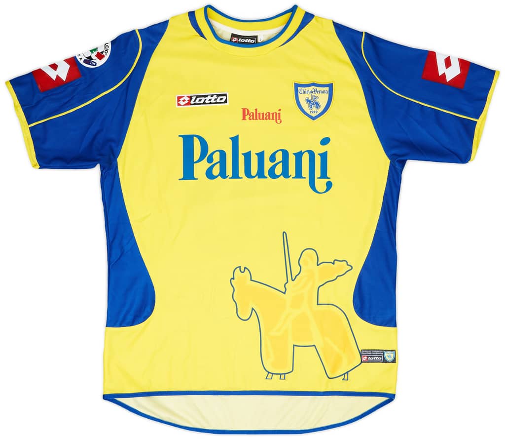 2004-05 Chievo Verona Match Worn Home Shirt De Franceschi #16