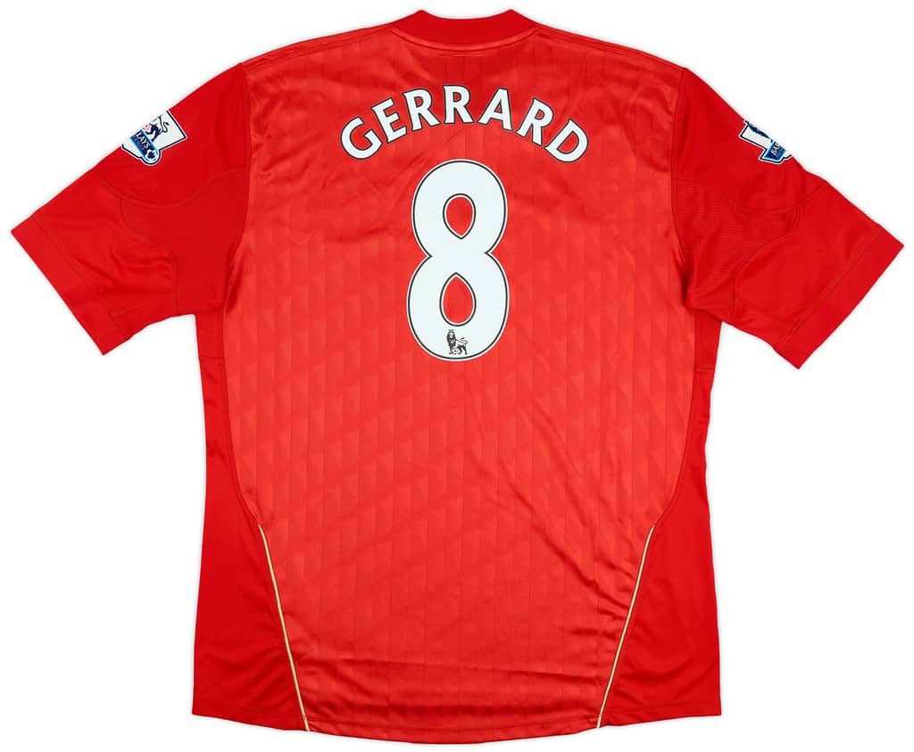 2010-12 Liverpool Home Shirt Gerrard #8 - 6/10 - (XL)