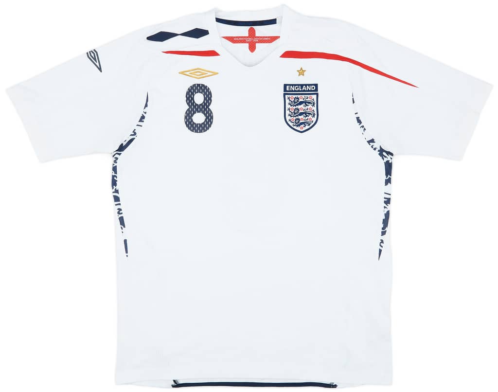 2007-09 England Home Shirt Lampard #8 - 6/10 - (L)