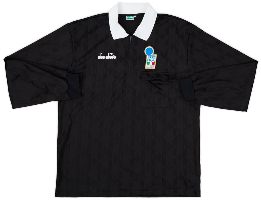 1990s Italy FIGC Diadora Referee L/S Shirt - 8/10 - (XXL)