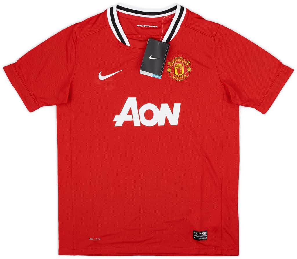 2011-12 Manchester United Home Shirt (L.Boys)
