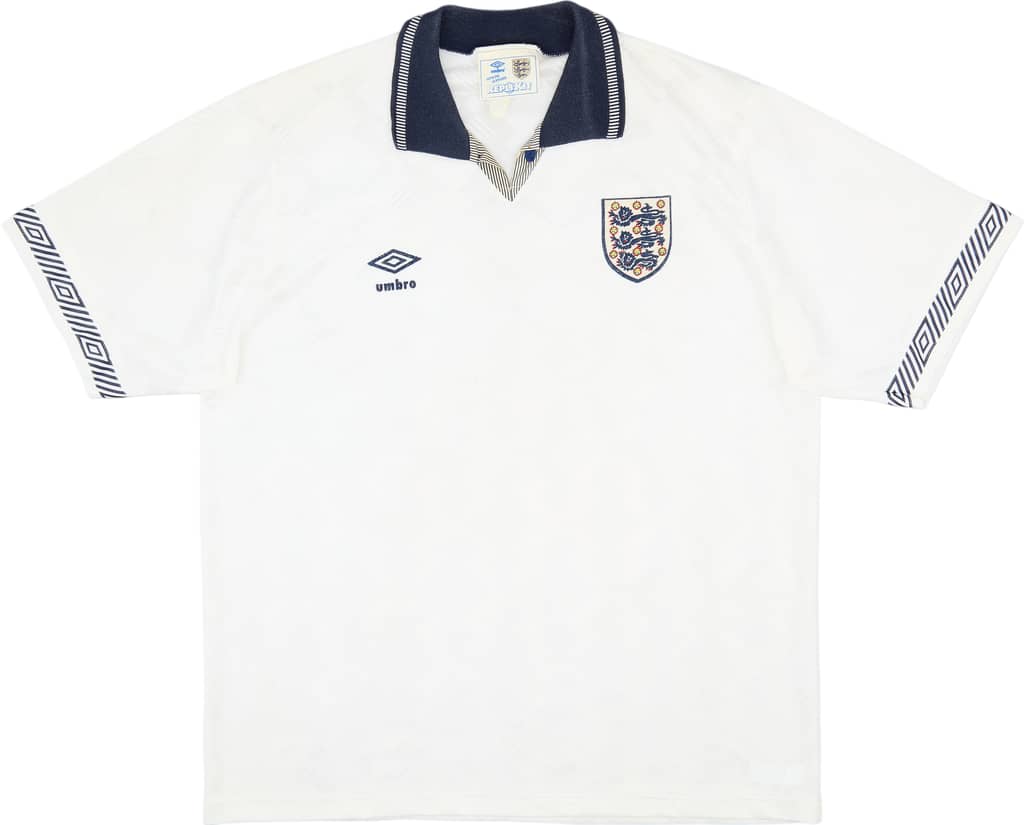 1990-92 England Home Shirt - 5/10 - (XL)