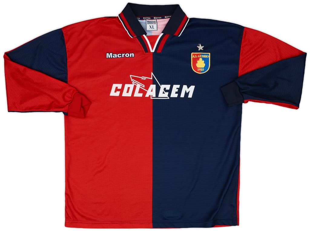2000-01 Gubbio Match Issue Home L/S Shirt #7