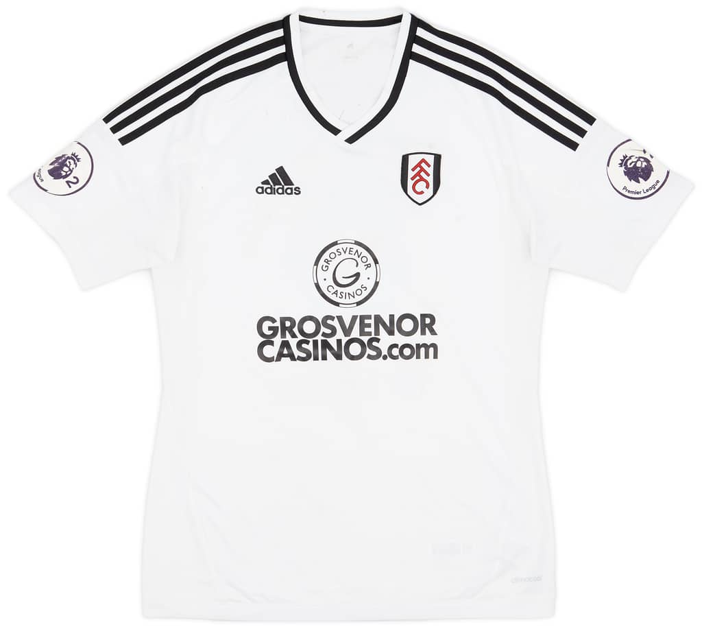 2017-18 Fulham Match Worn Home Shirt #6