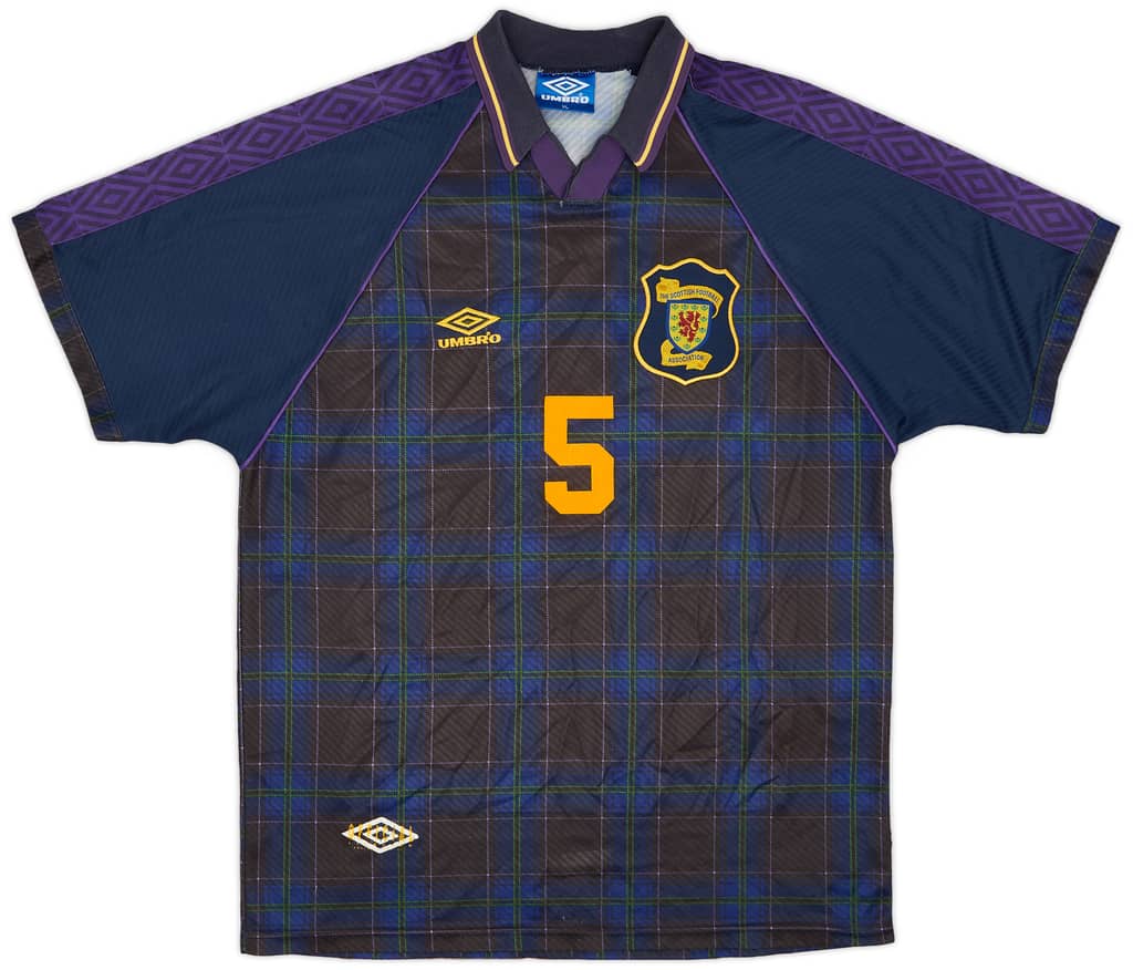 1994-96 Scotland Home Shirt Hendry #5 - 8/10 - (XL)