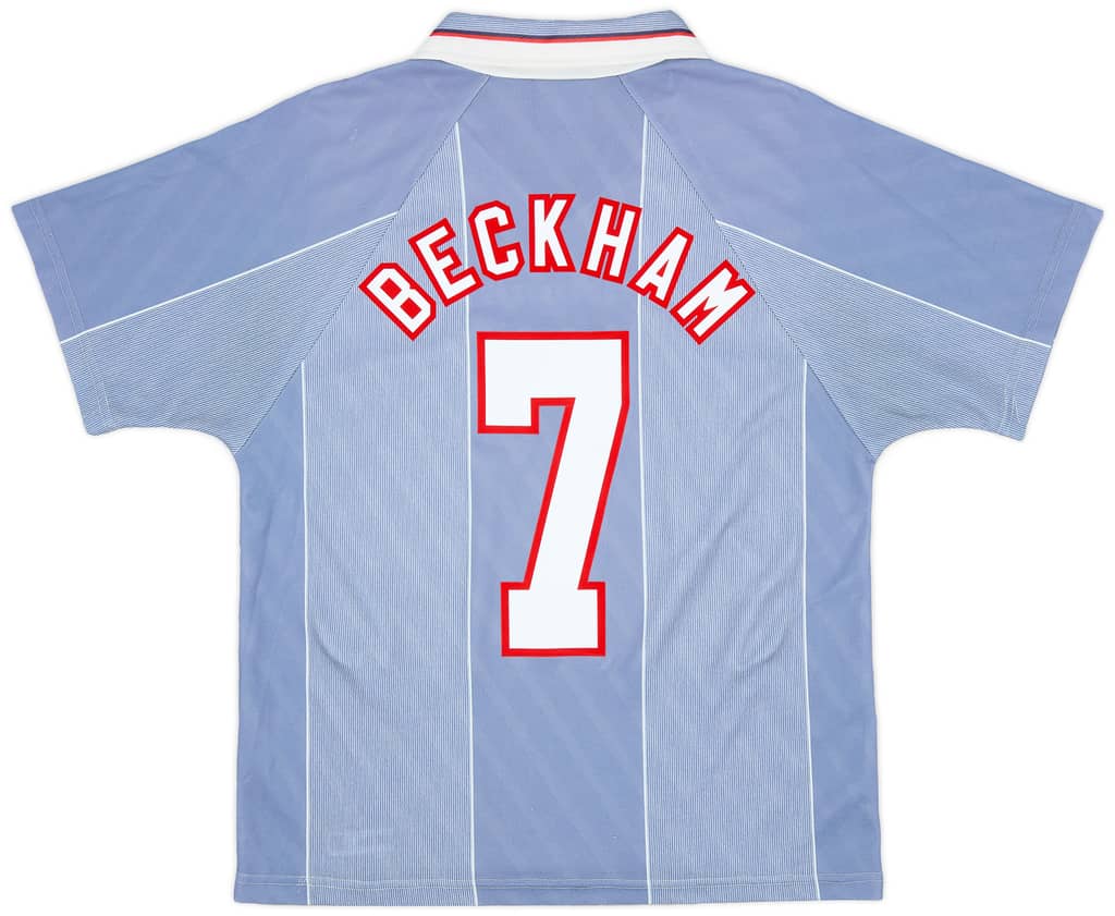 1996-97 England Away Shirt Beckham #7 - 9/10 - (M)