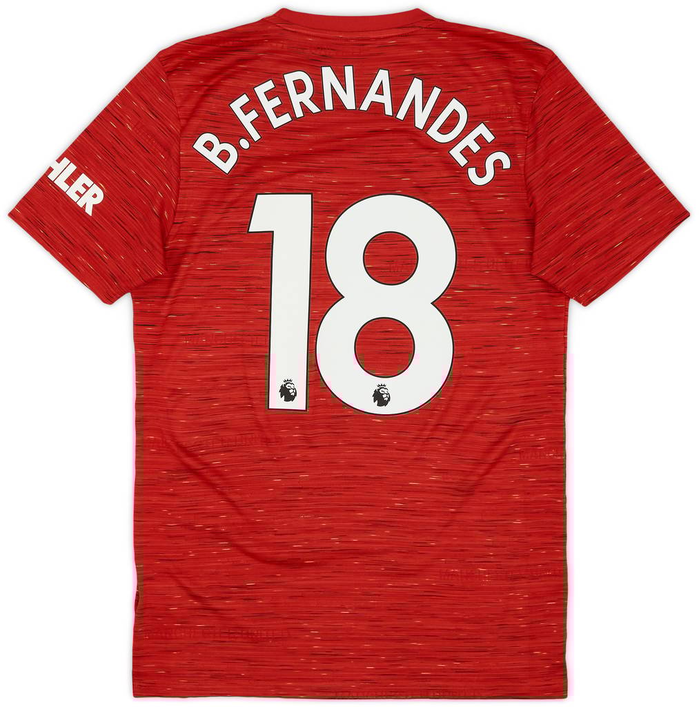 2020-21 Manchester United Home Shirt B.Fernandes #18 - 10/10 - (S)