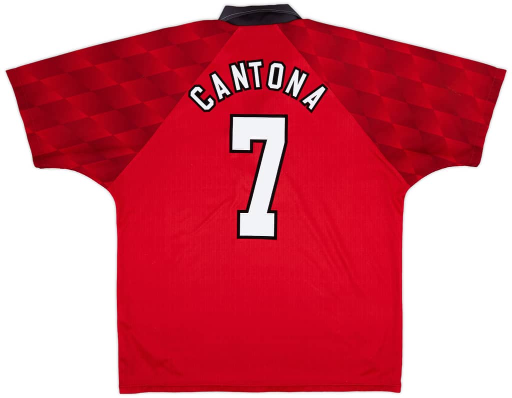 1996-98 Manchester United Home Shirt Cantona #7 - 5/10 - (XL)