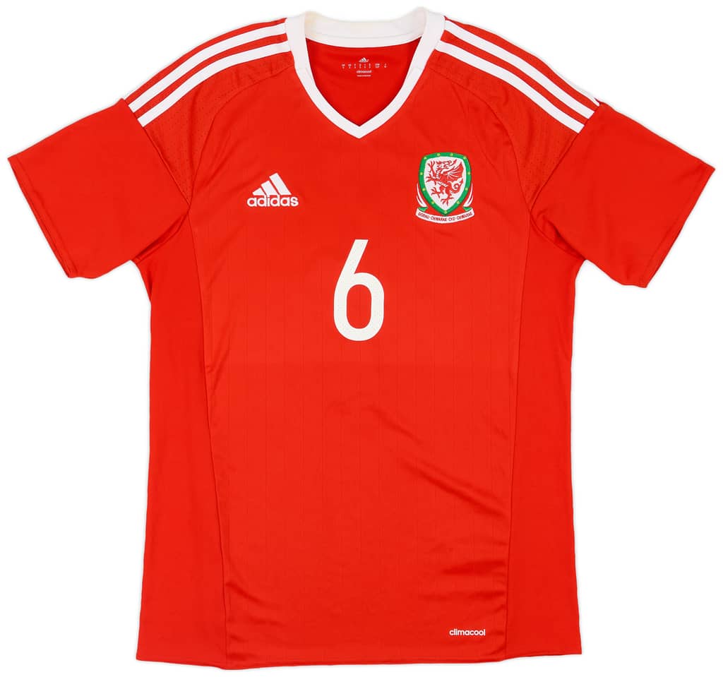 2016-17 Wales Home Shirt #6 - 9/10 - (S)