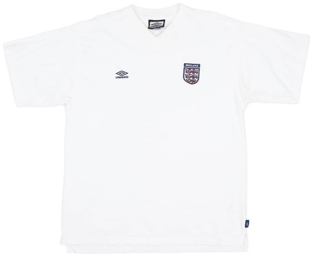 2000-02 England Umbro Cotton Tee - 8/10 - (XL)