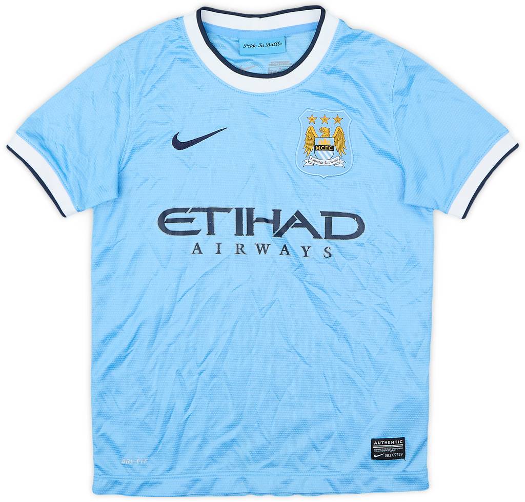 2013-14 Manchester City Home Shirt - 7/10 - (S.Boys)