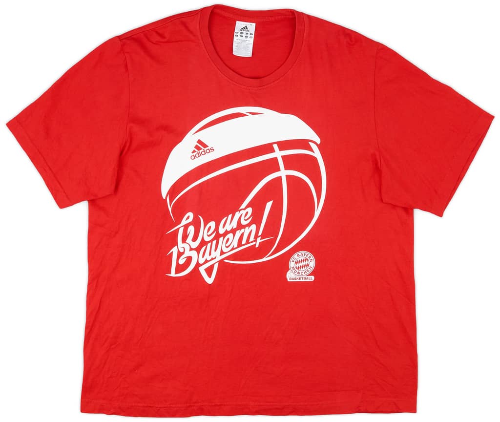 2011-12 Bayern Munich Basketball adidas Cotton Tee - 9/10 - (L)