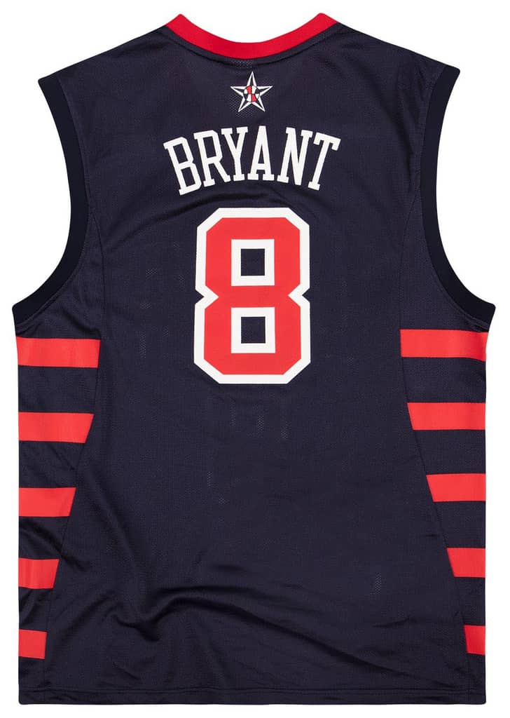 2004 USA Bryant #8 Reebok Jersey (Away) M