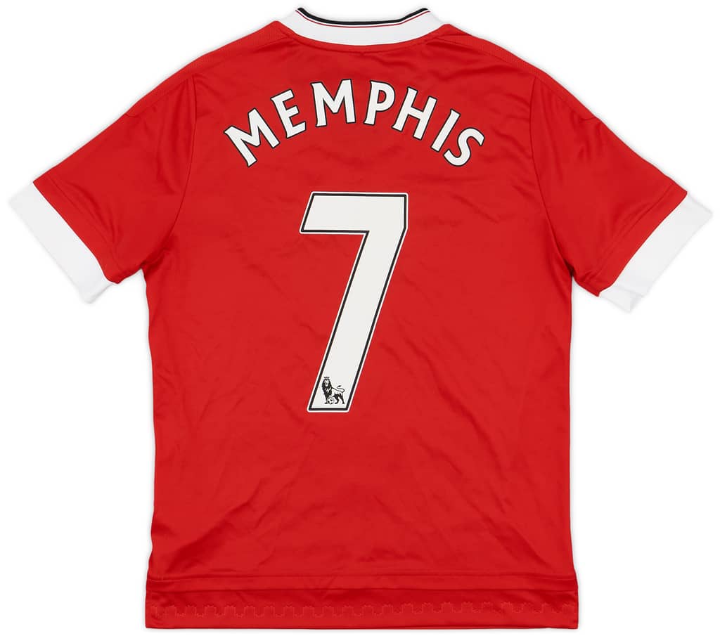 2015-16 Manchester United Home Shirt Memphis #7 - 8/10 - (L.Boys)