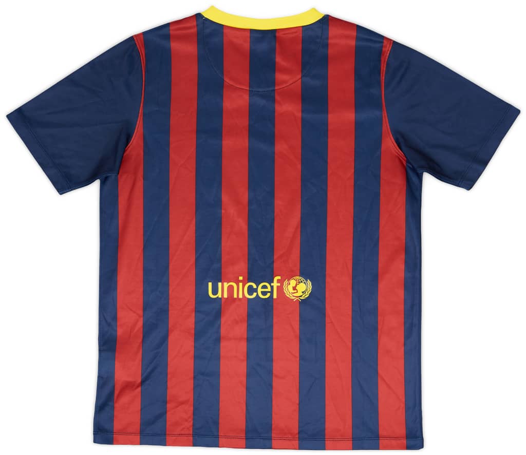 2013-14 Barcelona Basic Home Shirt - 9/10 - (XL.Boys)