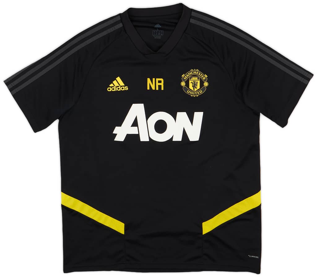 2019-20 Manchester United Staff Issue adidas Training Shirt 'NR' - 9/10 - (L)