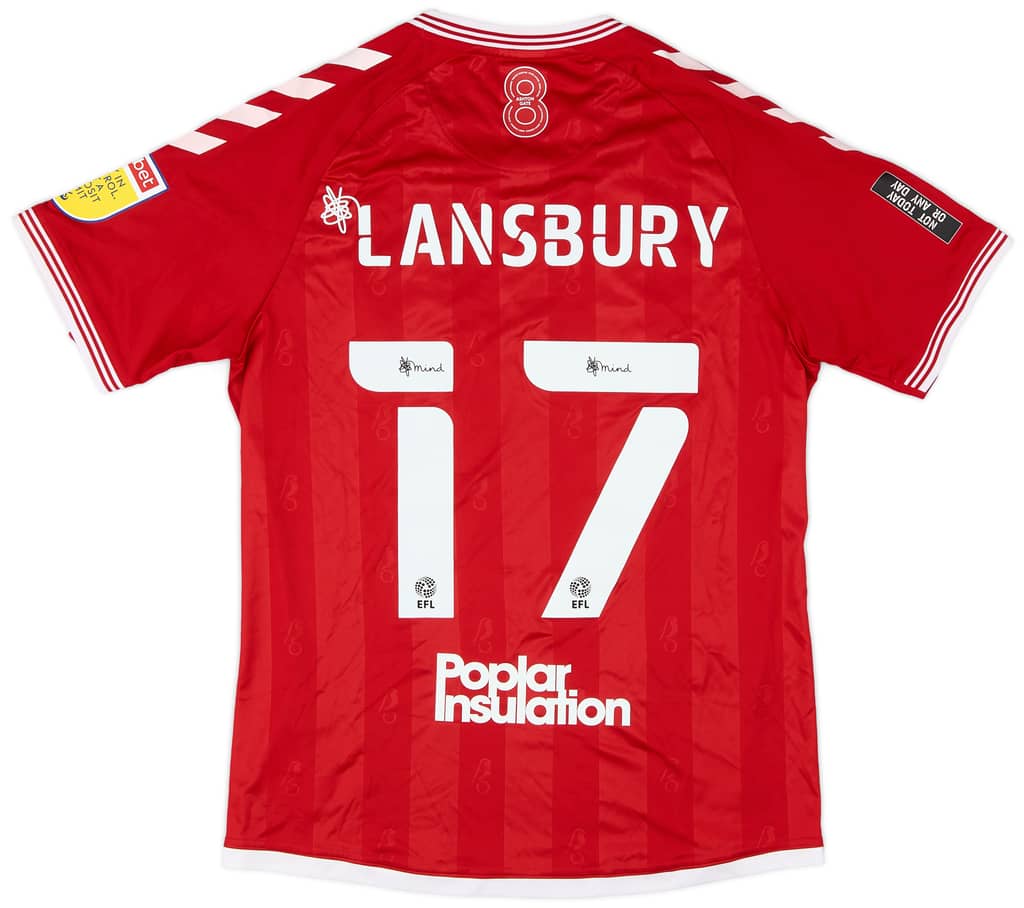 2020-21 Bristol City Match Issue Home Shirt Lansbury #17