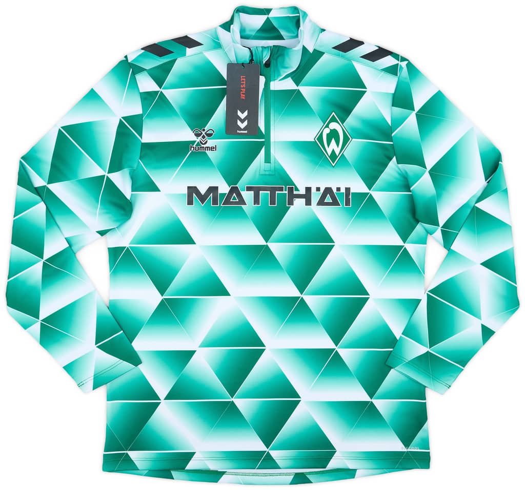 2024-25 Werder Bremen Hummel 1/4 Zip Warm Up Top