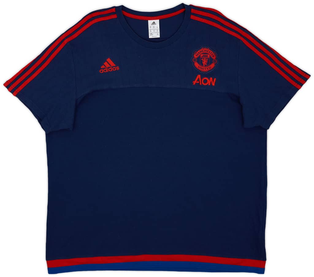2015-16 Manchester United adidas Cotton Tee - 9/10 - (XXL)