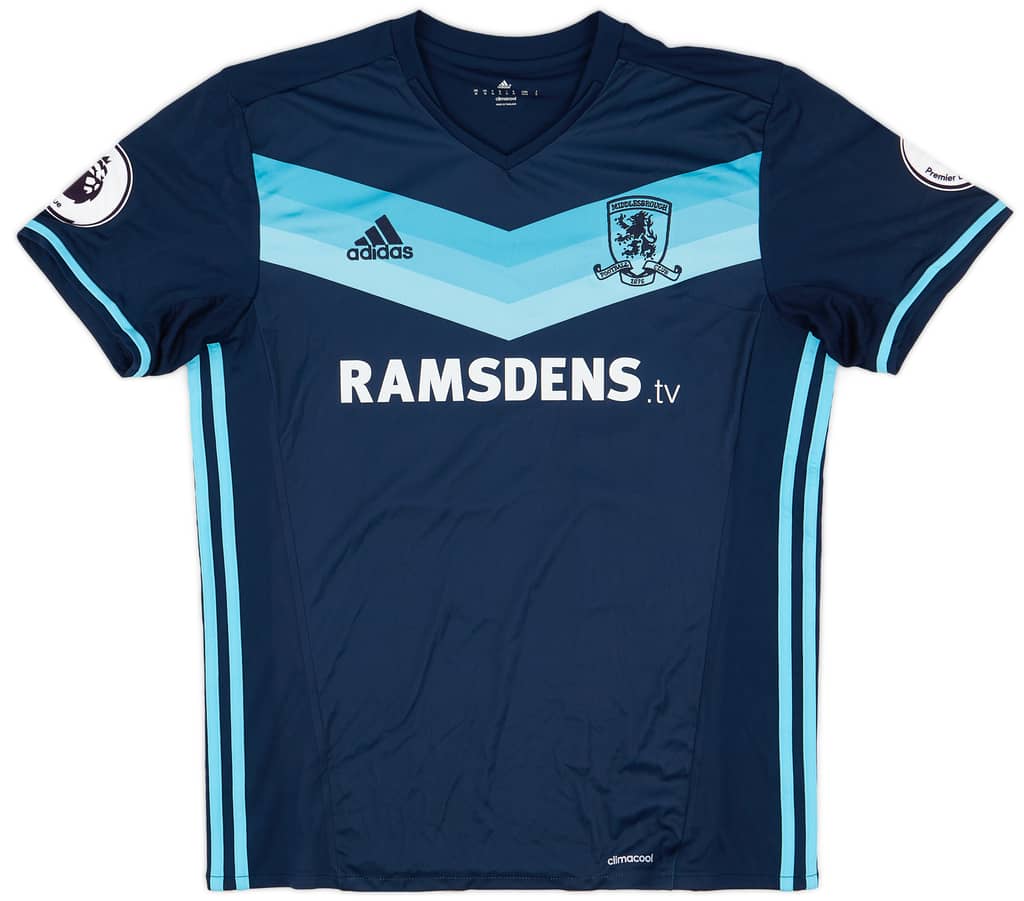 2016-17 Middlesbrough Match Issue Away Shirt Downing #19