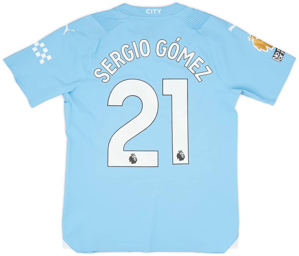 2023-24 Manchester City Match Issue Home Shirt Sergio Gomez #21