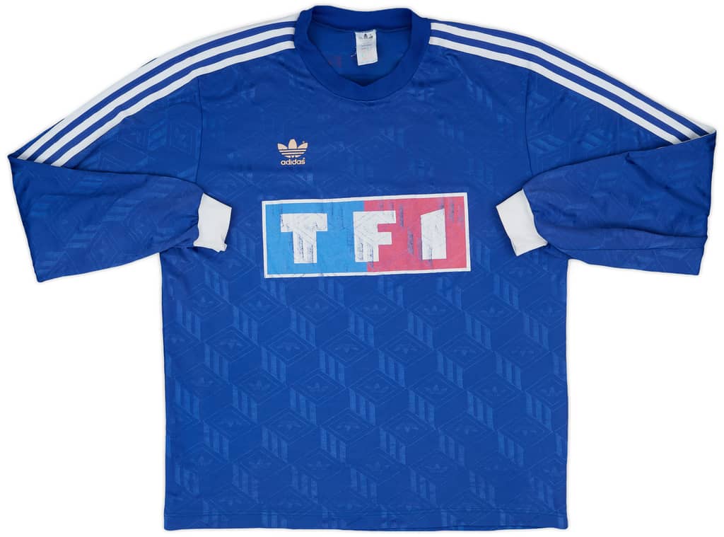 1980s Coupe de France Home L/S Shirt #3 - 6/10 - (XXL)