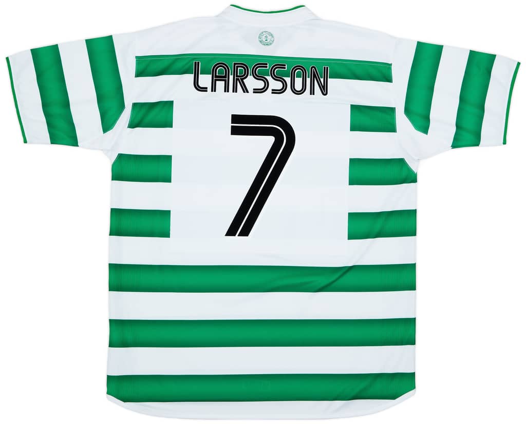 2003-04 Celtic Home Shirt Larsson #7 - 8/10 - (XL)
