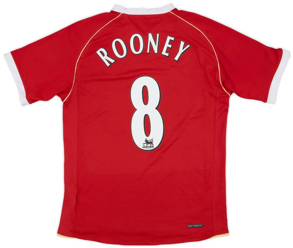 2006-07 Manchester United Home Shirt Rooney #8 - 6/10 - (S)