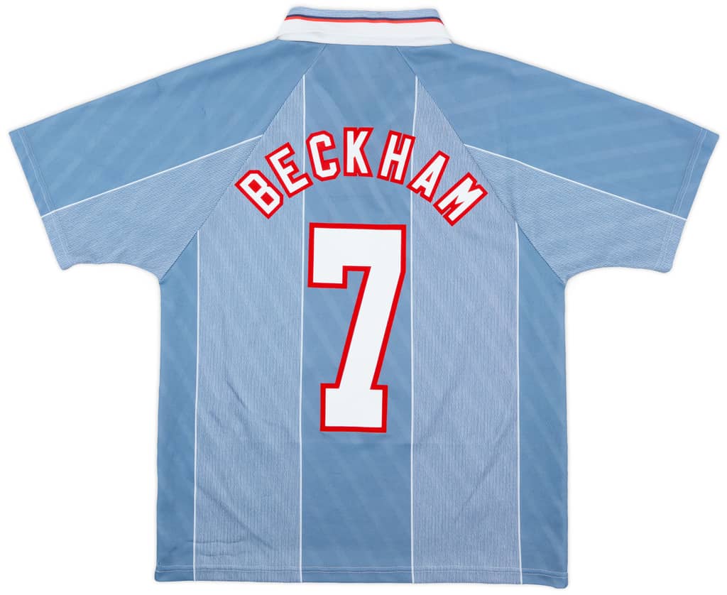 1996-97 England Away Shirt Beckham #7 - 8/10 - (M)