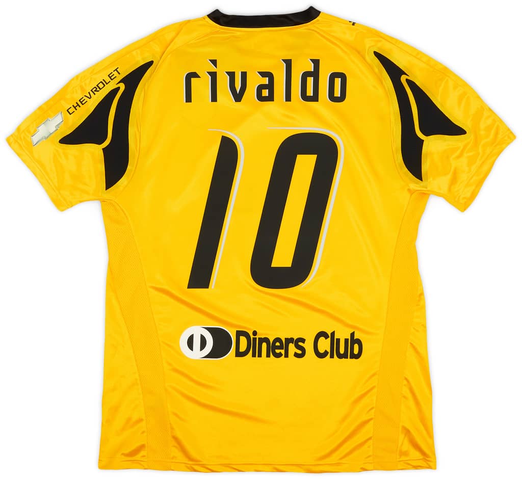 2007-08 AEK Athens Home Shirt Rivaldo #10 (XL)