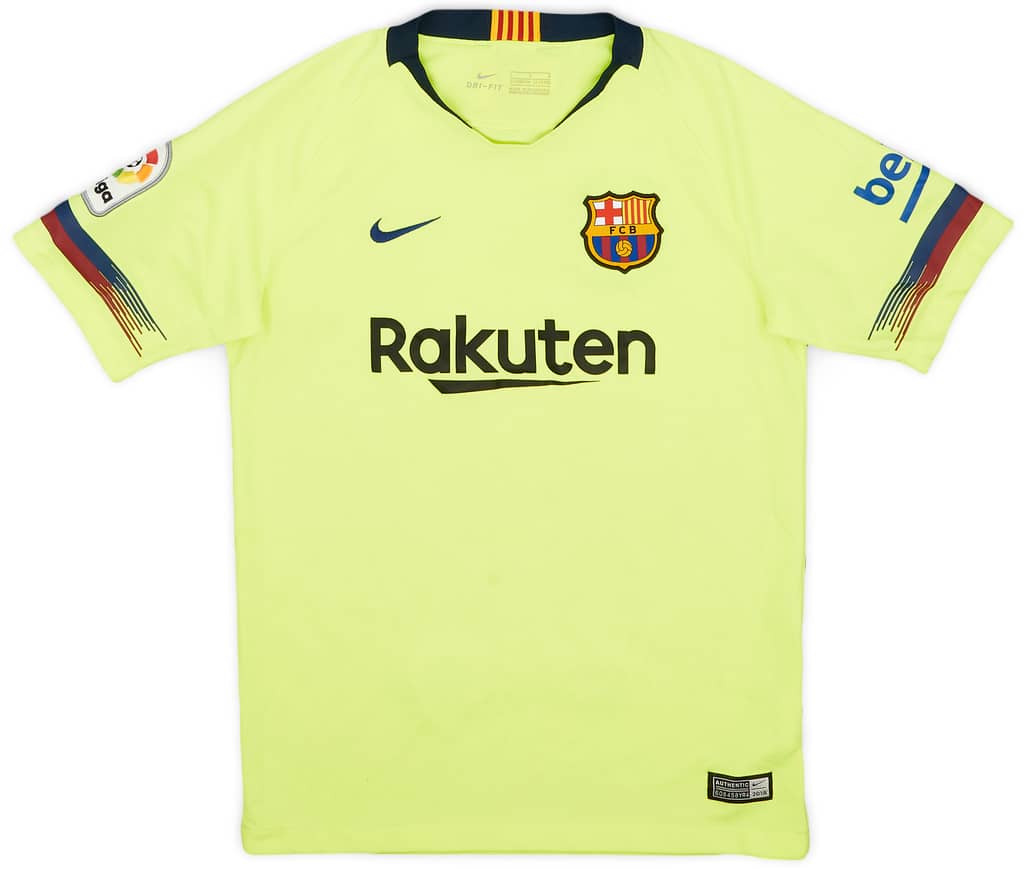 2018-19 Barcelona Away Shirt - 6/10 - (L.Boys)