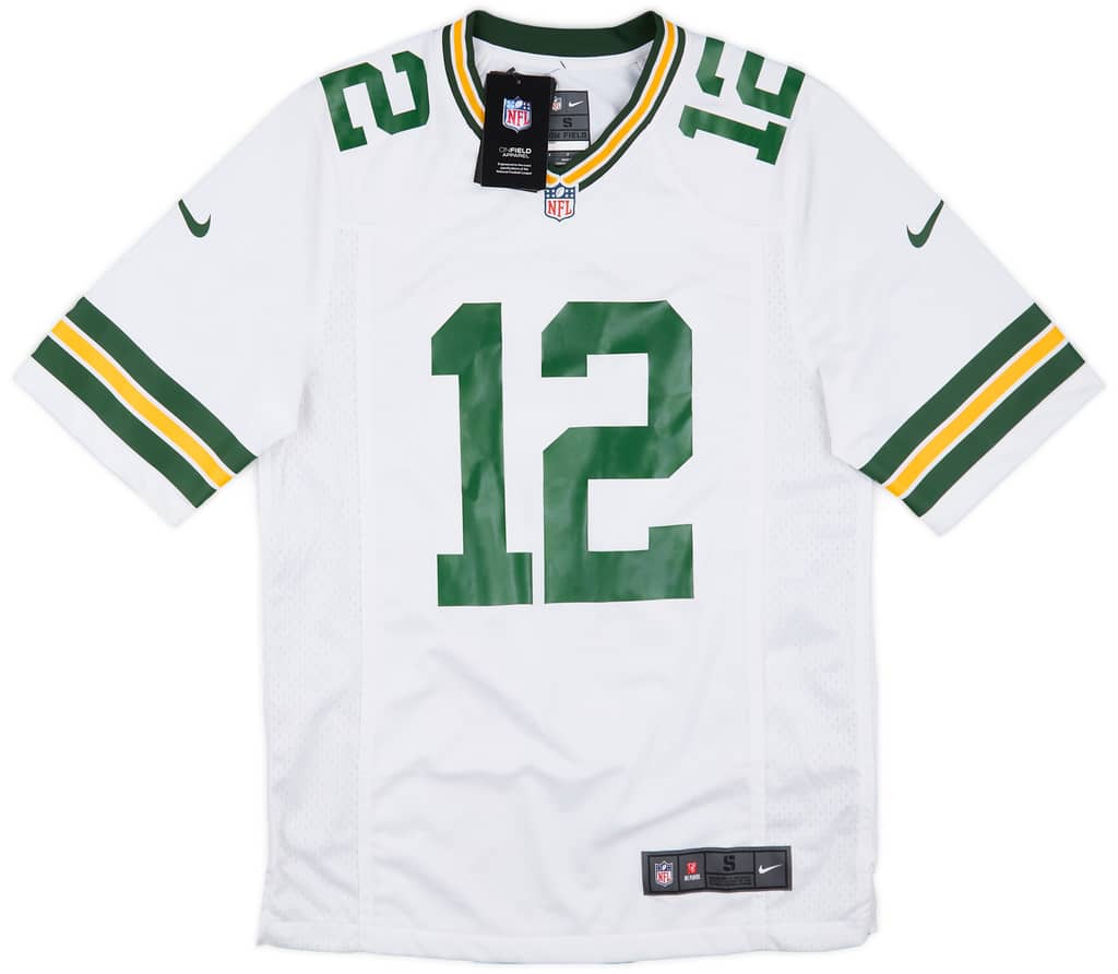 2012-22 Green Bay Packers Rodgers #12 Nike Game Away Jersey (S)