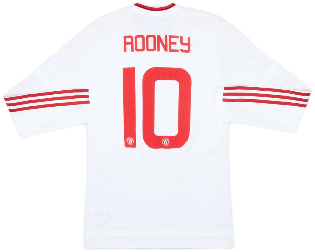 2015-16 Manchester United Player Issue Away L/S Shirt Rooney #10 (S/M)