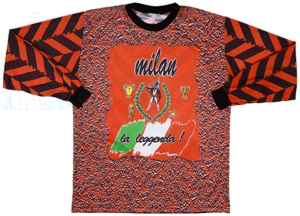 1993-94 AC Milan Graphic L/S Shirt - 8/10 - (XL)
