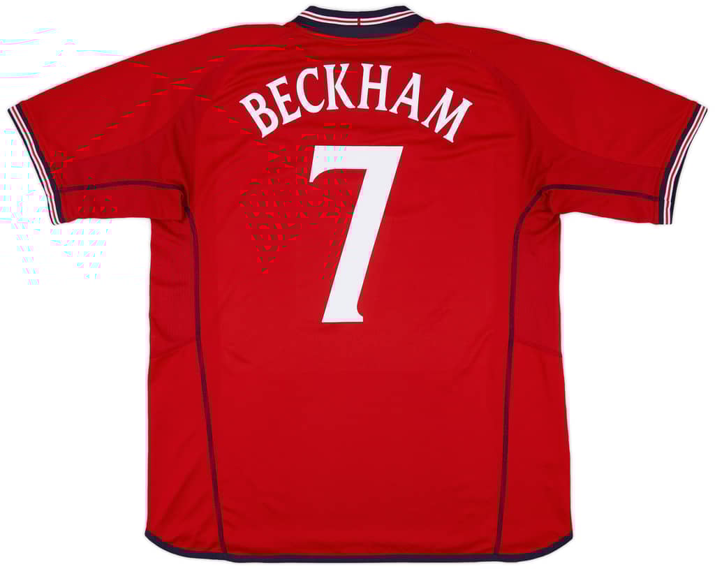 2002-04 England Away Shirt Beckham #7 - 6/10 - (XXL)