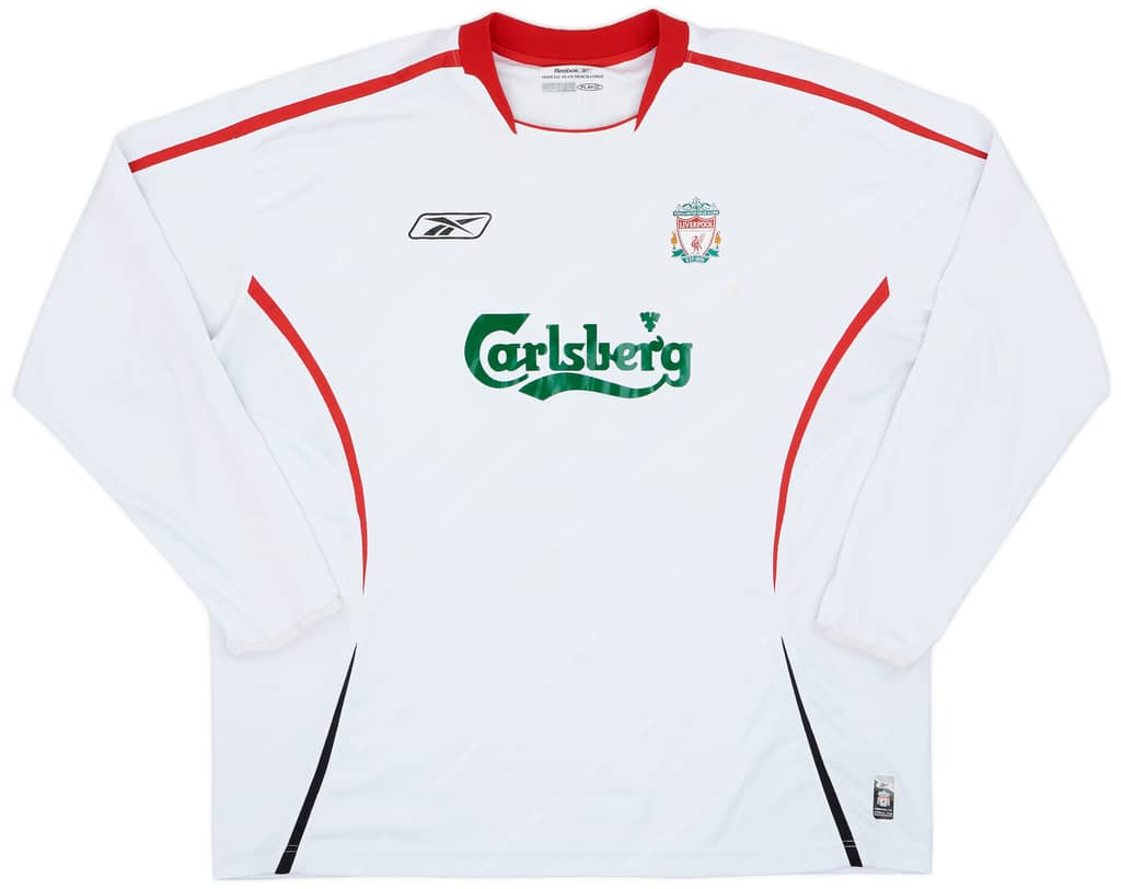 2005-06 Liverpool Away L/S Shirt Gerrard #8 - 7/10 - (XXL)