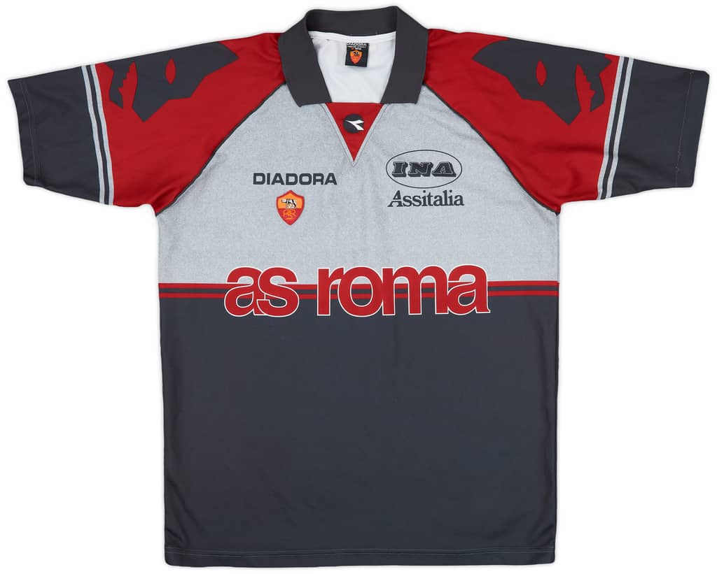 1997-98 Roma Diadora Training Shirt - 8/10 - (L)