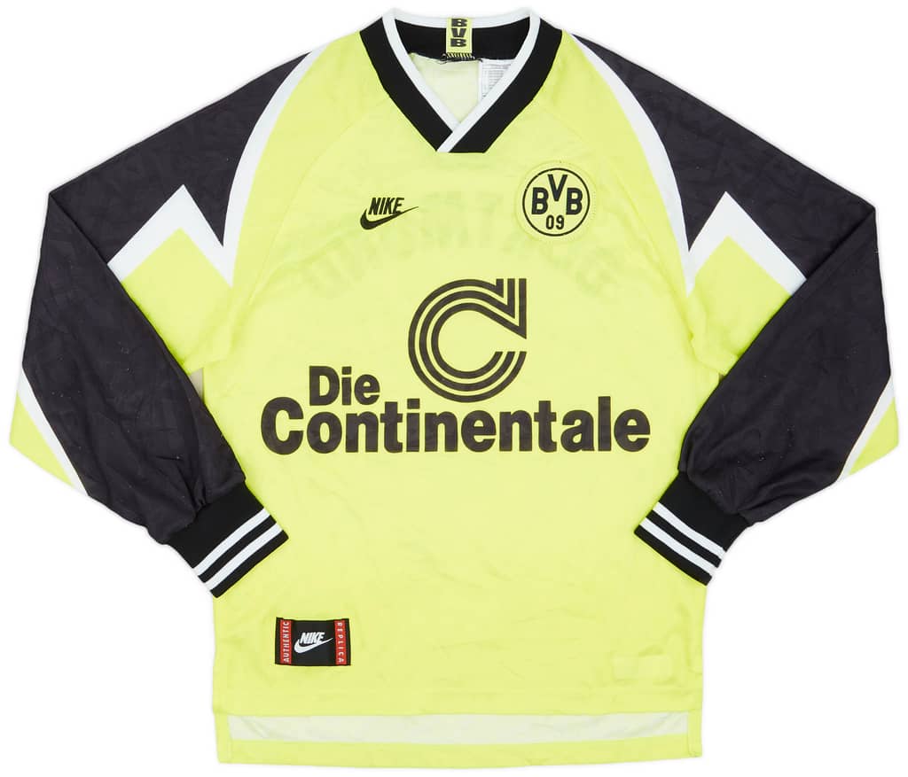 1995-96 Borussia Dortmund Home L/S Shirt - 9/10 - (XS)